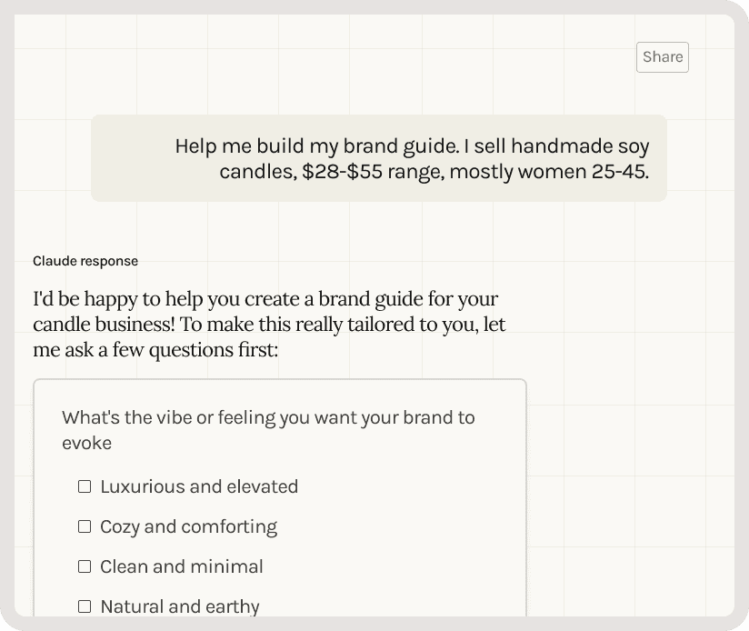 Brand guide conversation